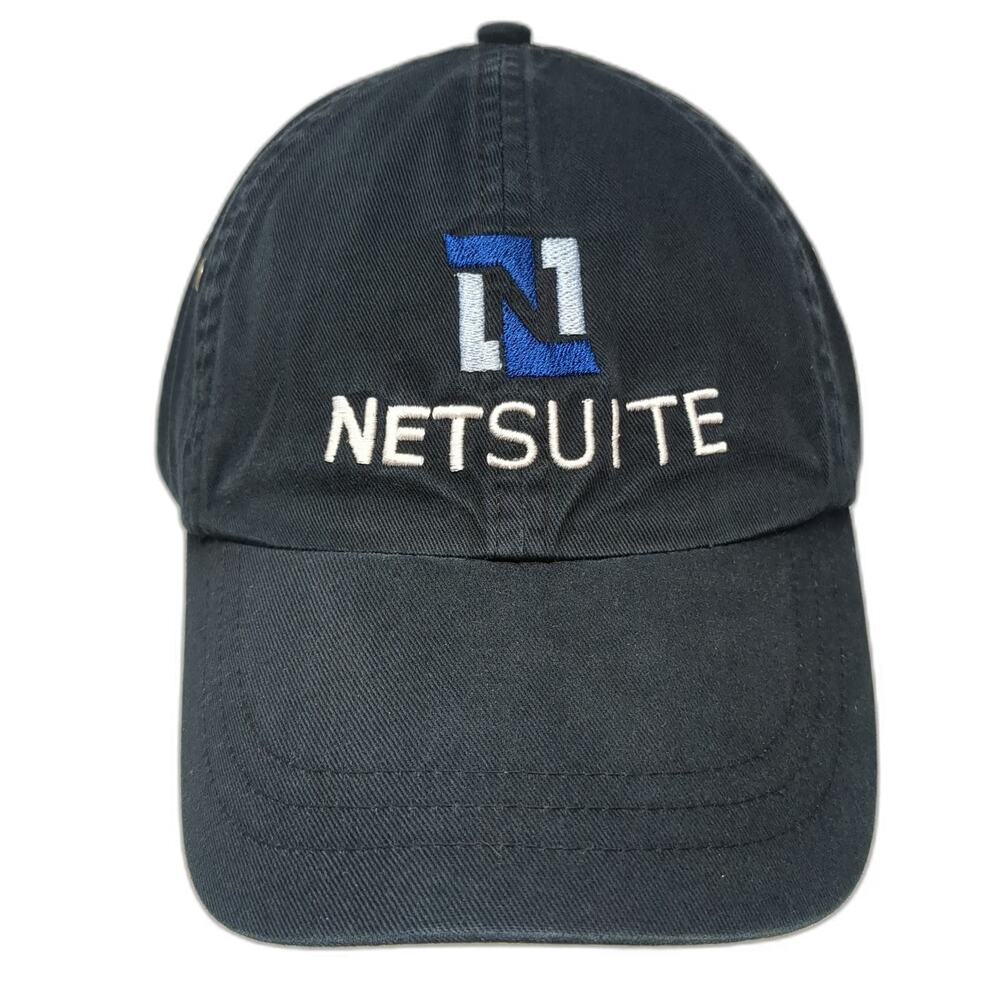 KC Caps NetSuite Logo Black Baseball Cap One Size Adjustable Strap Cotton Hat